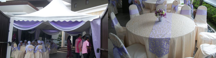 Canopy & Table Setup For Wedding